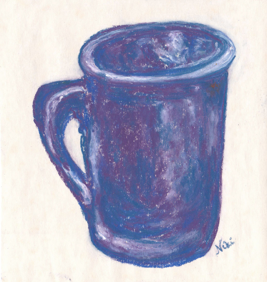 Enlarged Sketch Purple Mug